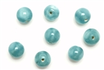 Bead, Czech, Vintage, Glass, "Silk" Lampwork Beads, 8MM, Teal