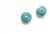 Bead, Czech, Vintage, Glass, "Silk" Lampwork Beads, 12MM, Teal