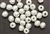 Bead, 9MM, Round, Wound Silk, Vintage, Japanese, White