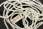 Bead, 3MM, Round, Vintage, Japanese, White