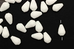 Bead, German Acrylic, Vintage, 13MM, Tear Drop, White