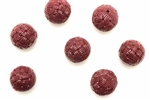 Bead, German Acrylic, Vintage, 14MM, Round, Maroon