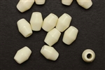 Bead, German Acrylic, Vintage, 12MM, Tube, Linen White