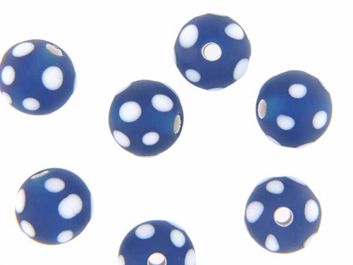 Skunk Trade Bead / 14MM Round Matte Light Blue