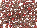 Bead, Czech, Picasso Finish, Round, 6MM, Red