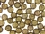 Czech Picasso Finish Beads / Round 10MM Brown Gold