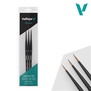 Vallejo - Detail Definition Brush Set (4/0, 3/0 and 2/0)