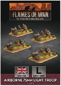 Flames of War - British Airborne 75mm Light Troop BBX50 plastic