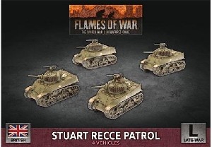 Flames of War - British Stuart Recce Armoured Troop BBX58 Plastic