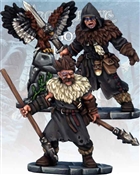 Frostgrave - FGV228 - Barbarian Crow Master & Javelineer
