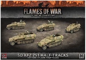 Flames of War - GBX124 Sd Kfz 251/C Halftracks plastic