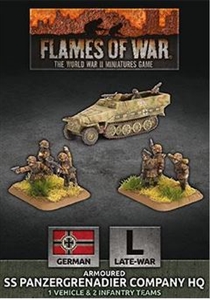 Flames of War - GBX138 Armoured SS Panzergrenadier Company HQ Plastic
