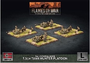 Flames of War - GBX139 Fallschirmjager 7.5cm Tank Hunter Platoon plastic