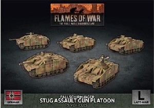 Flames of War - GBX143 Fallschirmjager StuG (Late) Assault Gun Platoon plastic
