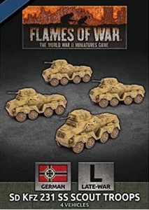 Flames of War - GBX154 Sd Kfz 231 SS Scout Troops