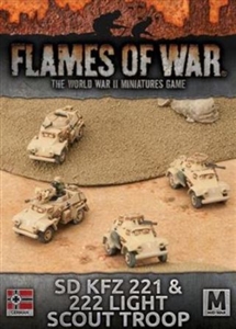 Flames of War - Afrika Korps SdKfz 221 & 222 Light Scout Troop