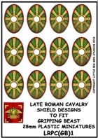 Little Big Men Studios - Gripping Beast Plastic Late Roman Cavalry Shield Designs 1