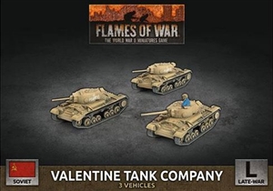 Flames of War - SBX69 Valentine Tank Company plastic