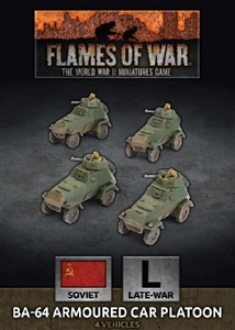 Flames of War -SBX76 BA-64 Armoured Car Platoon (Plastic)