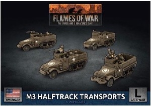Flames of War - UBX76 M3 Halftrack Transport Platoon (plastic)