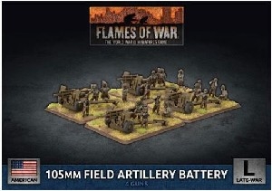 Flames of War - UBX77 105mm Field Artillery Battery (plastic)