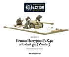 Bolt Action - German Heer 75mm Pak 40 Anti-Tank Gun Winter