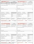 W-2 Employee 4-Up Box Copy B, C, 2 and 2 or Extra Copy (BW24UP05)