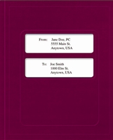 Tax Return Folder with Standard Windows, Burgundy