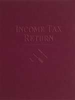Embossed Tax Return Folder with Pocket, Burgundy