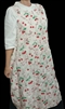Pinafore Apron Ladies Cherries White & Red Floral size S 6 8
