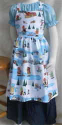 Girl Kitchen Apron Wintertime Fun size 5 6 7