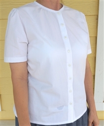 Ladies Blouse Classic Button White Seersucker cotton size 10