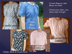 Ladies Regency Blouse Custom all sizes