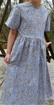 Girl Classic Zipper Dress Blue Floral size 14 X-long