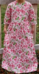 Girl Classic Dress  Penelope Pink floral cotton size 8 X -long