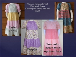 Girl Dress Patchwork Tiered Custom all sizes