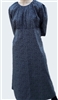 Ladies Regency Dress Kashmir navy blue floral cotton size L 14 16