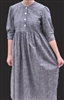 Ladies Dress Button Front Edwardian Manchester Pepper gray cotton size 6 Petite