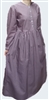 Ladies Victorian Day Dress Dusty Purple floral cotton size 20