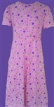 Girl Knit Dress cotton Pink Garden floral size 6 x-long