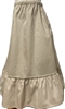 Girl A-line Skirt with Ruffle Tan Khaki Twill cotton size 8