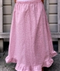 Girl A-line Skirt with ruffle Dainty Pink Floral cotton size 12