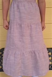 Girl Tiered Skirt Manchester Rose cotton size S 6 7 X-long