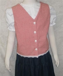 Girl Vest V-neck Button Front all sizes