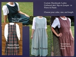 Ladies Jumper in Prints or Plaids with Gathered Skirt all sizes