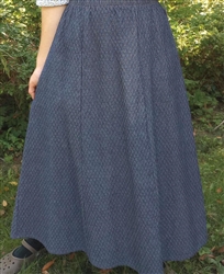 Ladies 6 Gore Skirt Blue Quilted Denim size 1X 22 24