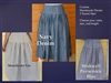 Ladies Yoke Full Skirt Blue Jean Denim Khaki Brown S, M, L, XL, 1X, 2X, 3X, 4X, 5X