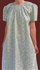 Ladies Nightgown Green on White floral cotton size M 10 12