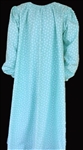 Ladies Nightgown Seafoam Aqua Floral Flannel cotton size 1X 22 24