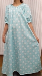 Girl Loungewear Summer Gown Dress Pixie Aqua Blue floral cotton size XL 14 16 X-long